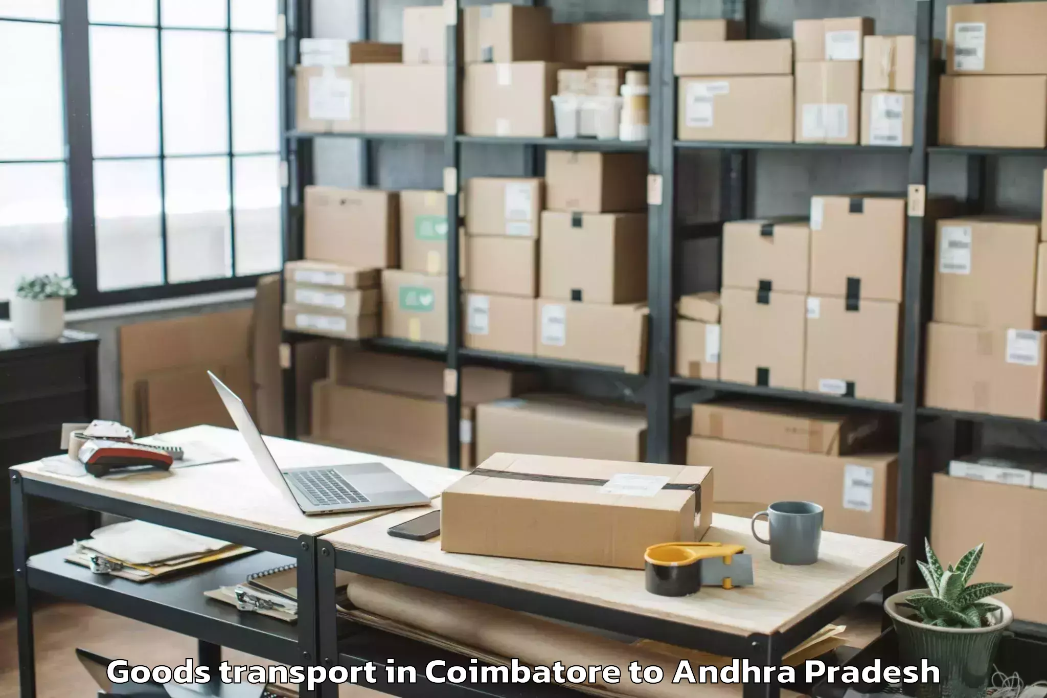 Leading Coimbatore to Veerullapadu Goods Transport Provider